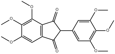 4,5,6-trimethoxy-2-(3,4,5-trimethoxyphenyl)indene-1,3-dione Struktur