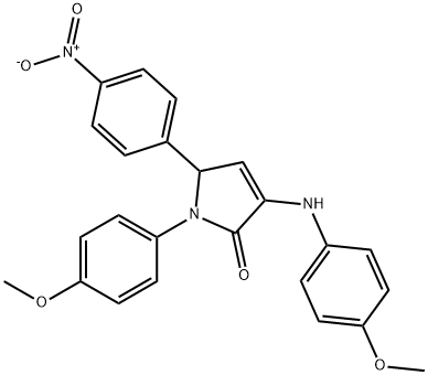 4-(4-methoxyanilino)-1-(4-methoxyphenyl)-2-(4-nitrophenyl)-2H-pyrrol-5-one Struktur