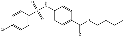 butyl 4-[(4-chlorophenyl)sulfonylamino]benzoate Struktur