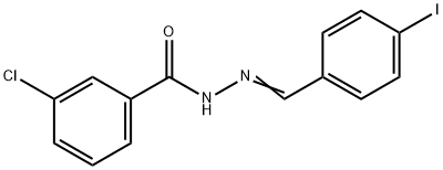 3-chloro-N-[(E)-(4-iodophenyl)methylideneamino]benzamide Struktur