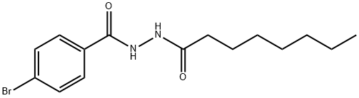 4-bromo-N'-octanoylbenzohydrazide Struktur