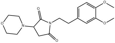 1-[2-(3,4-dimethoxyphenyl)ethyl]-3-morpholin-4-ylpyrrolidine-2,5-dione Struktur