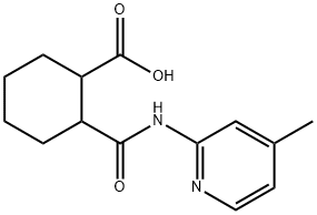 2-[(4-methylpyridin-1-ium-2-yl)carbamoyl]cyclohexane-1-carboxylate Struktur