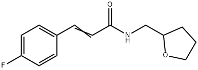 (E)-3-(4-fluorophenyl)-N-(oxolan-2-ylmethyl)prop-2-enamide Struktur