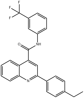 2-(4-ethylphenyl)-N-[3-(trifluoromethyl)phenyl]quinoline-4-carboxamide Struktur