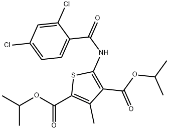 dipropan-2-yl 5-[(2,4-dichlorobenzoyl)amino]-3-methylthiophene-2,4-dicarboxylate Struktur