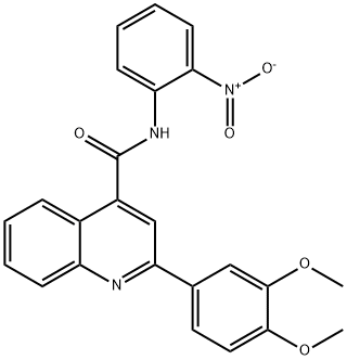 2-(3,4-dimethoxyphenyl)-N-(2-nitrophenyl)quinoline-4-carboxamide Struktur