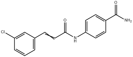 4-[[(E)-3-(3-chlorophenyl)prop-2-enoyl]amino]benzamide Struktur