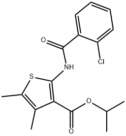 propan-2-yl 2-[(2-chlorobenzoyl)amino]-4,5-dimethylthiophene-3-carboxylate Struktur