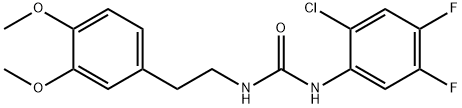 1-(2-chloro-4,5-difluorophenyl)-3-[2-(3,4-dimethoxyphenyl)ethyl]urea Struktur