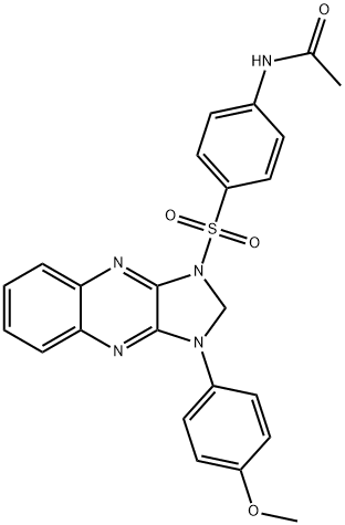 N-[4-[[1-(4-methoxyphenyl)-2H-imidazo[4,5-b]quinoxalin-3-yl]sulfonyl]phenyl]acetamide Struktur