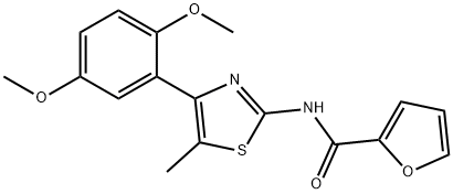 N-[4-(2,5-dimethoxyphenyl)-5-methyl-1,3-thiazol-2-yl]furan-2-carboxamide Struktur