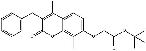 tert-butyl 2-(3-benzyl-4,8-dimethyl-2-oxochromen-7-yl)oxyacetate Struktur