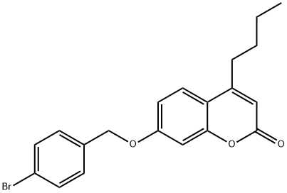 7-[(4-bromophenyl)methoxy]-4-butylchromen-2-one Struktur