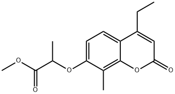 methyl 2-(4-ethyl-8-methyl-2-oxochromen-7-yl)oxypropanoate Struktur