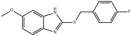 2-[(4-fluorophenyl)methylsulfanyl]-6-methoxy-1H-benzimidazole Struktur