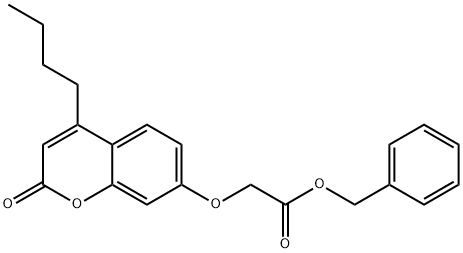 benzyl 2-(4-butyl-2-oxochromen-7-yl)oxyacetate Struktur