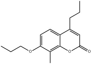 8-methyl-7-propoxy-4-propylchromen-2-one Struktur