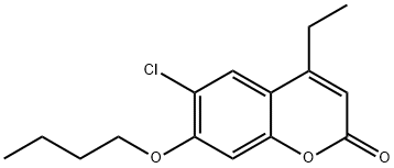 7-butoxy-6-chloro-4-ethylchromen-2-one Struktur