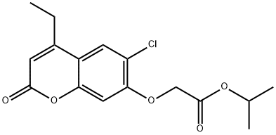 propan-2-yl 2-(6-chloro-4-ethyl-2-oxochromen-7-yl)oxyacetate Struktur