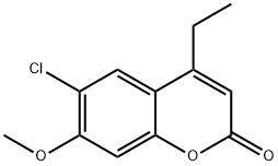 6-chloro-4-ethyl-7-methoxychromen-2-one Struktur