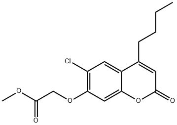 methyl 2-(4-butyl-6-chloro-2-oxochromen-7-yl)oxyacetate Struktur