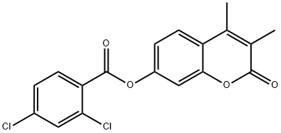 (3,4-dimethyl-2-oxochromen-7-yl) 2,4-dichlorobenzoate Struktur