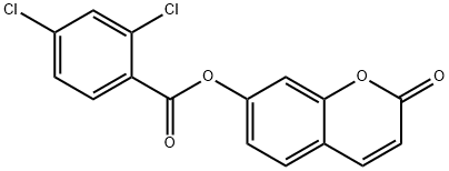 (2-oxochromen-7-yl) 2,4-dichlorobenzoate Struktur