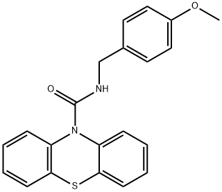 N-[(4-methoxyphenyl)methyl]phenothiazine-10-carboxamide Struktur