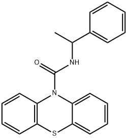 N-(1-phenylethyl)phenothiazine-10-carboxamide Struktur