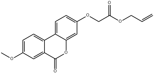 prop-2-enyl 2-(8-methoxy-6-oxobenzo[c]chromen-3-yl)oxyacetate Struktur