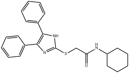 N-cyclohexyl-2-[(4,5-diphenyl-1H-imidazol-2-yl)sulfanyl]acetamide Struktur