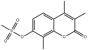 (3,4,8-trimethyl-2-oxochromen-7-yl) methanesulfonate Struktur