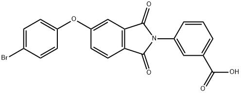 3-[5-(4-bromophenoxy)-1,3-dioxoisoindol-2-yl]benzoic acid Struktur