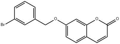 7-[(3-bromophenyl)methoxy]chromen-2-one Struktur