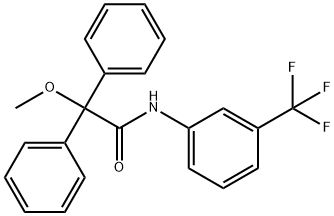 2-methoxy-2,2-diphenyl-N-[3-(trifluoromethyl)phenyl]acetamide Struktur