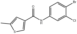 N-(4-bromo-3-chlorophenyl)-5-methylthiophene-3-carboxamide Struktur