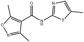 3,5-dimethyl-N-(5-methyl-1,3-thiazol-2-yl)-1,2-oxazole-4-carboxamide Struktur