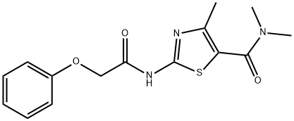 N,N,4-trimethyl-2-[(2-phenoxyacetyl)amino]-1,3-thiazole-5-carboxamide Struktur