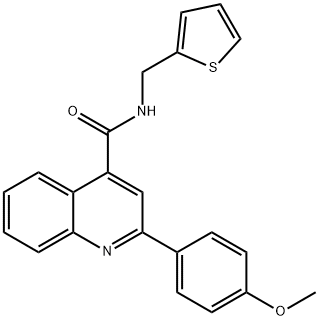 2-(4-methoxyphenyl)-N-(thiophen-2-ylmethyl)quinoline-4-carboxamide Struktur