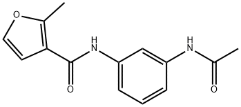 N-(3-acetamidophenyl)-2-methylfuran-3-carboxamide Struktur