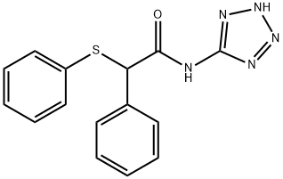 2-phenyl-2-phenylsulfanyl-N-(2H-tetrazol-5-yl)acetamide Struktur