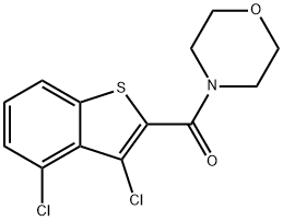 (3,4-dichloro-1-benzothiophen-2-yl)-morpholin-4-ylmethanone Struktur