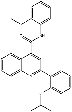 N-(2-ethylphenyl)-2-(2-propan-2-yloxyphenyl)quinoline-4-carboxamide Struktur