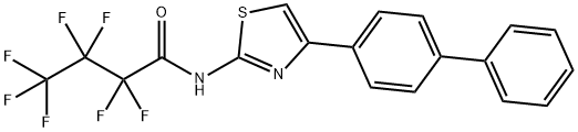 2,2,3,3,4,4,4-heptafluoro-N-[4-(4-phenylphenyl)-1,3-thiazol-2-yl]butanamide Struktur