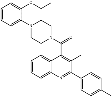 [4-(2-ethoxyphenyl)piperazin-1-yl]-[3-methyl-2-(4-methylphenyl)quinolin-4-yl]methanone Struktur