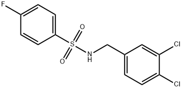 N-[(3,4-dichlorophenyl)methyl]-4-fluorobenzenesulfonamide Struktur