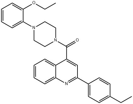 [4-(2-ethoxyphenyl)piperazin-1-yl]-[2-(4-ethylphenyl)quinolin-4-yl]methanone Struktur