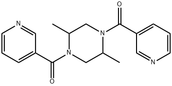 [2,5-dimethyl-4-(pyridine-3-carbonyl)piperazin-1-yl]-pyridin-3-ylmethanone Struktur