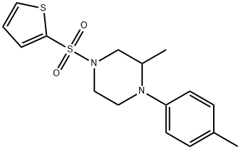 2-methyl-1-(4-methylphenyl)-4-thiophen-2-ylsulfonylpiperazine Struktur